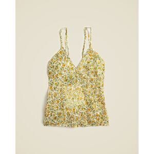 J.Crew Crinkle Chiffon Camisole Top in Floral Vines - 4
